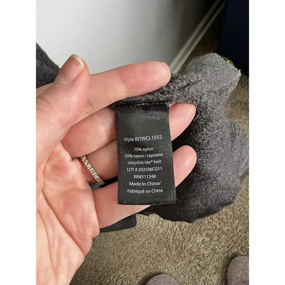 Barefoot Dreams CozyChic Lite Ribbed Robe Style BDWCL1552 Gray S|M Women’s - Picture 4 of 9